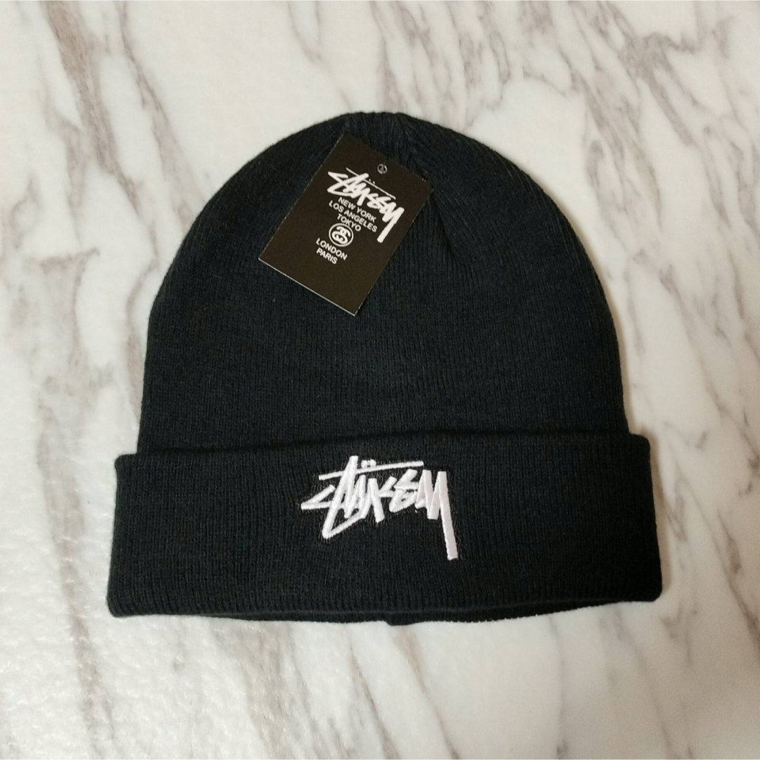 STUSSY(ステューシー)のStussy ステューシー ニット帽 スノーボード 黒 ブラック レディースの帽子(ニット帽/ビーニー)の商品写真