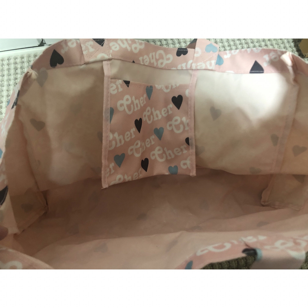 Cher(シェル)のシェル オリジナルロゴ 大容量 トートバッグ ノベルティ 付録 ピンク レディースのバッグ(トートバッグ)の商品写真