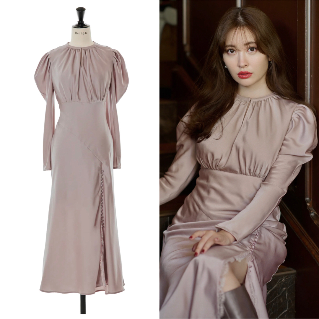 Her lip to(ハーリップトゥ)のherlipto Rosa Slit Lace Dress ハーリップトゥ レディースのワンピース(ロングワンピース/マキシワンピース)の商品写真