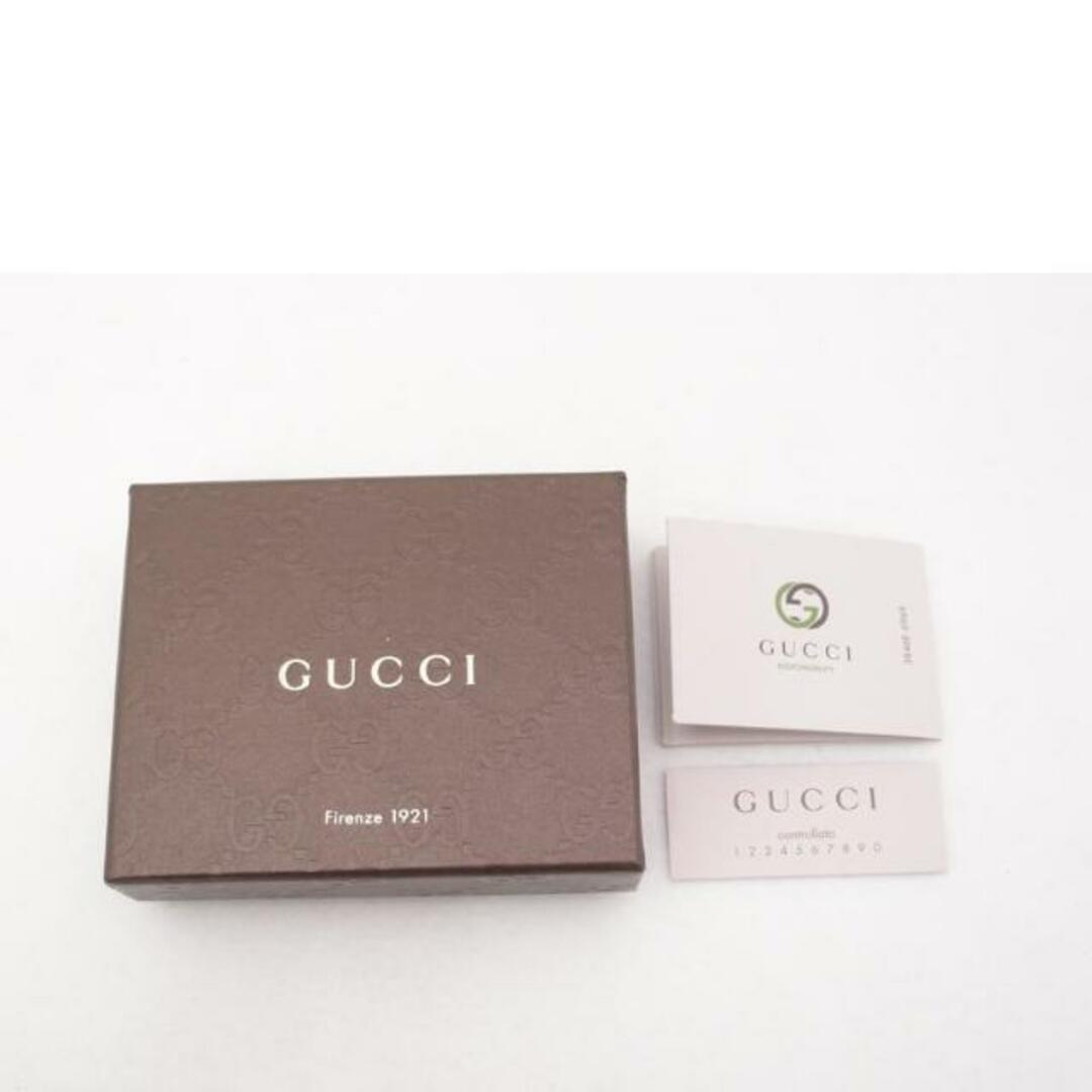 GUCCI グッチ レザー チャーム ラインストーン 茶 ゴールド金具 レディース メンズ/インターロッキングGキーホルダー/ブラウン/ブランドアクセサリー/SAランク/69【中古】 レディースのファッション小物(キーホルダー)の商品写真