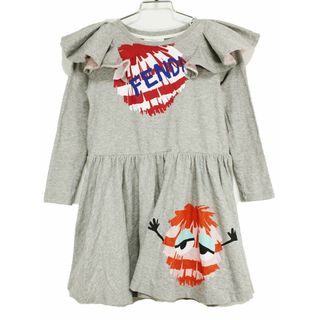 フェンディ(FENDI)の[フェンディ/FENDI]104cm 長袖ワンピース グレー モンスター【中古】子供服 キッズ kids 女の子 春秋冬 010132(ワンピース)