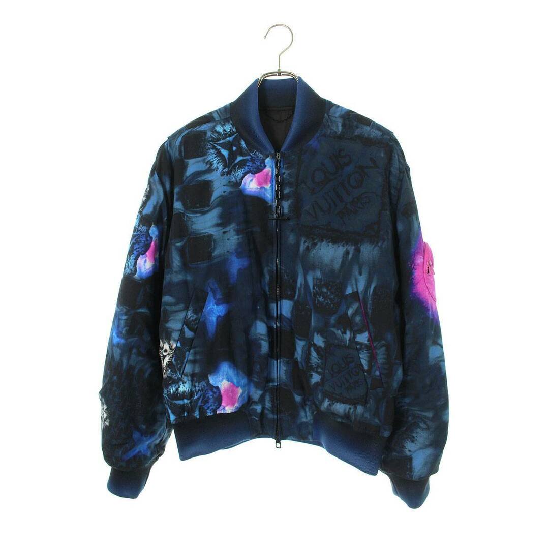 LOUIS VUITTON(ルイヴィトン)のルイヴィトン  Solt Print Bomber 中綿ダミエ総柄ソルトプリントボンバージャケットブルゾン メンズ 48 メンズのジャケット/アウター(ブルゾン)の商品写真