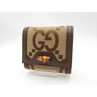 美品✨ グッチ GGキャンバス 二つ折り 財布 ウォレット ラウンドファスナー