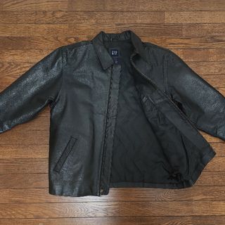 美品 OLD GAP L レザージャケット オールドギャップ 本革 革ジャン 黒