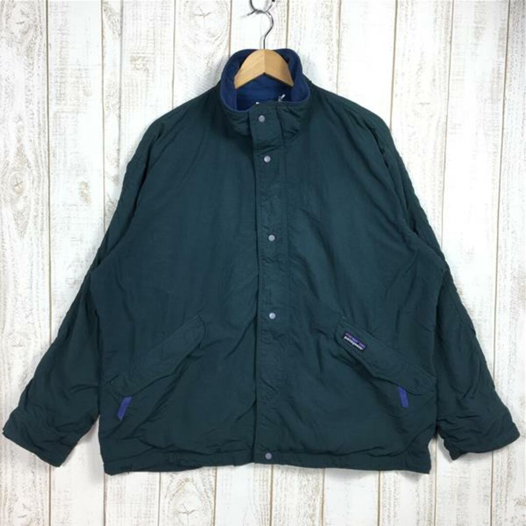 MENs L パタゴニア 1993 ソフトシェル キャプリーン ジャケット Softshell Capliene Jacket 雪なしタグ  ハンターグリーン×ストームブルー アメリカ製 生産終了モデル 希少サイズ 入手困難 PATAGONIA 28161 Hunter Green /  Storm ...