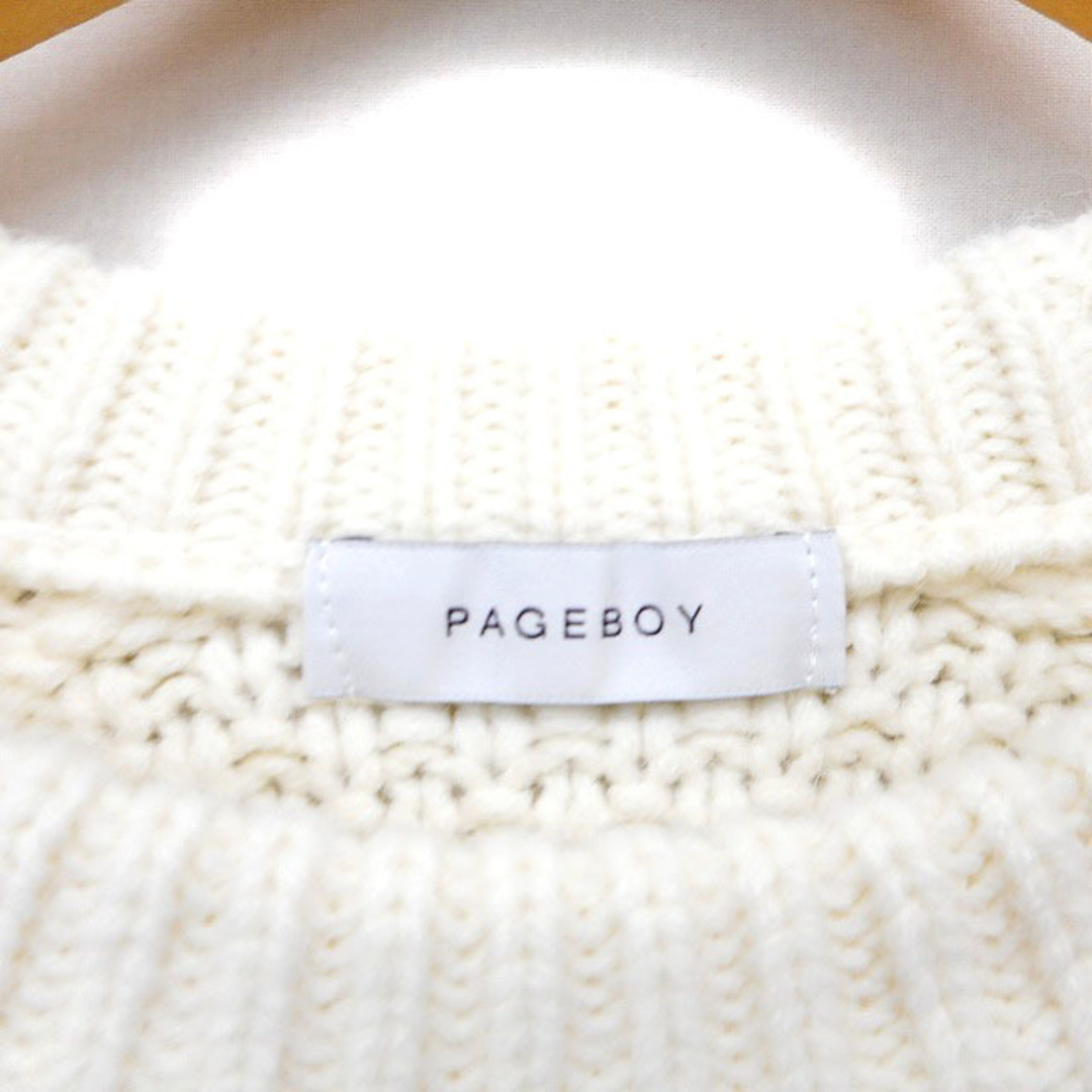 PAGEBOY(ページボーイ)のページボーイ ニット セーター ラグランスリーブ リブ ケーブル編み 長袖 F  レディースのトップス(ニット/セーター)の商品写真
