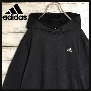 アディダス(adidas)の【クライマウォーム】アディダス　ワンポイントロゴ入りパーカー　ブラックK754(パーカー)