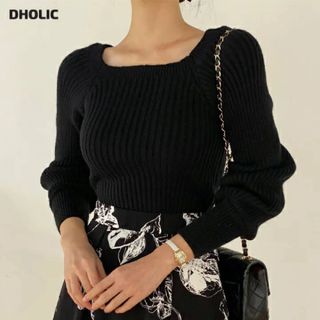 ディーホリック(dholic)のスクエアバルーンリブニット　dholic(ニット/セーター)