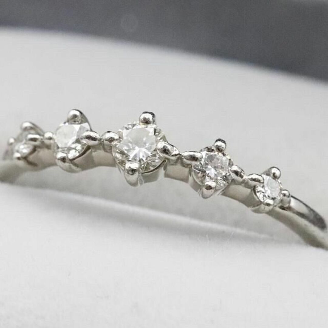 エテ プラチナ ダイヤ リング 0.14ct pt900 レディースのアクセサリー(リング(指輪))の商品写真