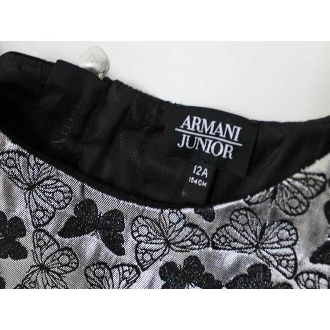 [アルマーニ ジュニア/Armani Junior]154cm ジャンパースカート/ノースリーブワンピース シルバー×黒 フォーマル 入学式 卒業式 結婚式 発表会 謝恩会 冠婚葬祭子供服 キッズ kids ジュニア 女の子 312122ワンピース