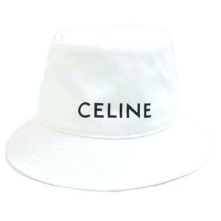 CELINE セリーヌ/バケットハット白/2AU5896P/M/メンズ雑貨/Bランク/71【中古】(ハット)