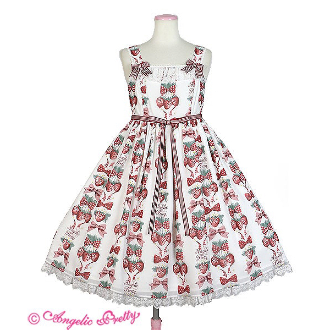 Angelic Pretty(アンジェリックプリティー)のStrawberry Doll JSKカチュ レディースのレディース その他(セット/コーデ)の商品写真