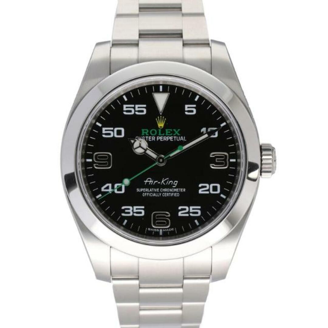 約40ｍｍ腕周り<br>ROLEX ロレックス/エアキング/ブラック文字盤/メンズ/ランダム/116900/665*****/ROLEX/ABランク/75