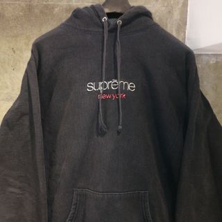 【人気モデル】supreme⭐︎センタープリントロゴ肉厚コットンパーカー　Mサイズ