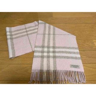 バーバリー(BURBERRY)のBURBERRY　バーバリー　マフラー　カシミア100％　くすんだピンク(マフラー/ショール)