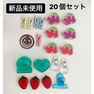 ディズニー(Disney)の【新品未使用】ゼムクリップ　かわいい　20個セット　クリップ　まとめ売り　事務(その他)