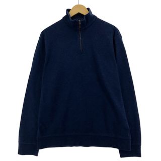 ラルフローレン(Ralph Lauren)の古着 ラルフローレン Ralph Lauren POLO RALPH LAUREN ヘリンボーン柄 ハーフジップスウェットシャツ トレーナー メンズL /eaa394585(スウェット)