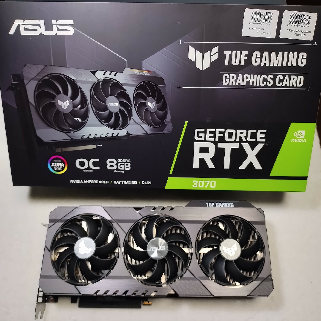 非LHR ASUS TUF GeForce RTX 3070 OC 8GBスマホ/家電/カメラ