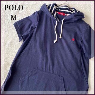 ポロラルフローレン(POLO RALPH LAUREN)のPOLO RALPH LAUREN マタニティ ボーダーフード 半袖 ワンピース(マタニティワンピース)