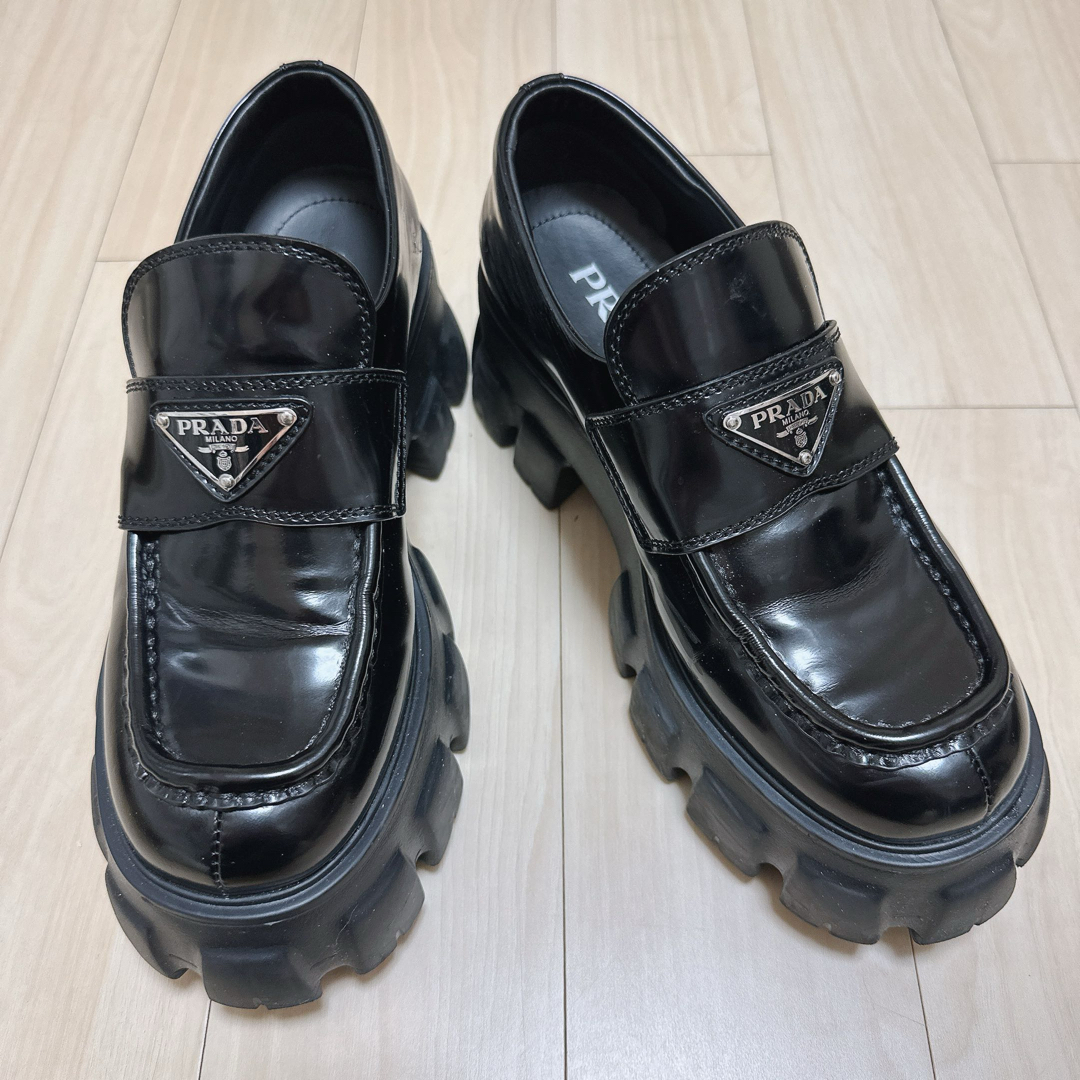 PRADA モノリスローファー レディース 革靴 24cm 新品