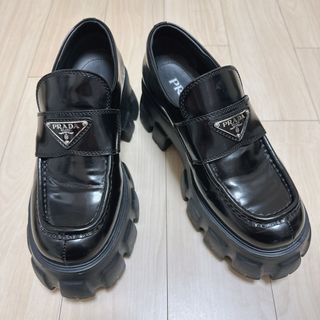 PRADA 厚底　ローファー　モノリス　23cm