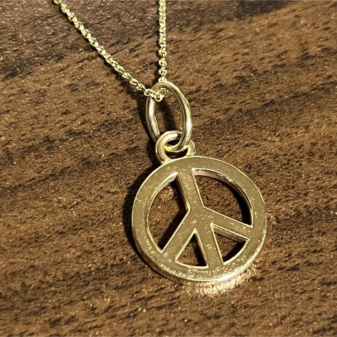 OLD TIFFANY オールドティファニー ピースサイン ゴールド ネックレス OLD TIFFANY オールドティファニー ピースサイン ゴールド ネックレス