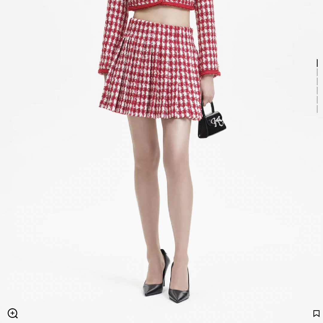 SELF PORTRAIT(セルフポートレイト)の❤️Selfportrait23新作新品★レッド　チェック　スカート レディースのスカート(ミニスカート)の商品写真