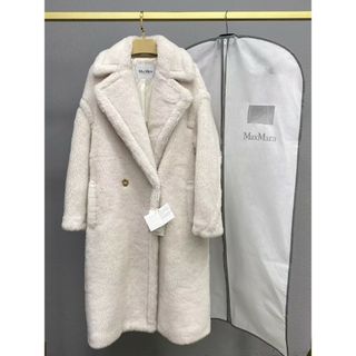 【極美品】MaxMara マックスマーラ プリーツ ファー付き ロングコート