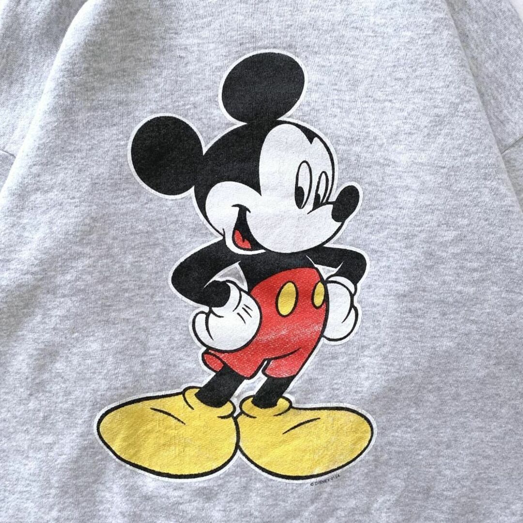 Disney(ディズニー)の希少★ディズニー　ミッキーマウススウェット　オーバーサイズ　グレー　L　男女兼用 メンズのトップス(スウェット)の商品写真