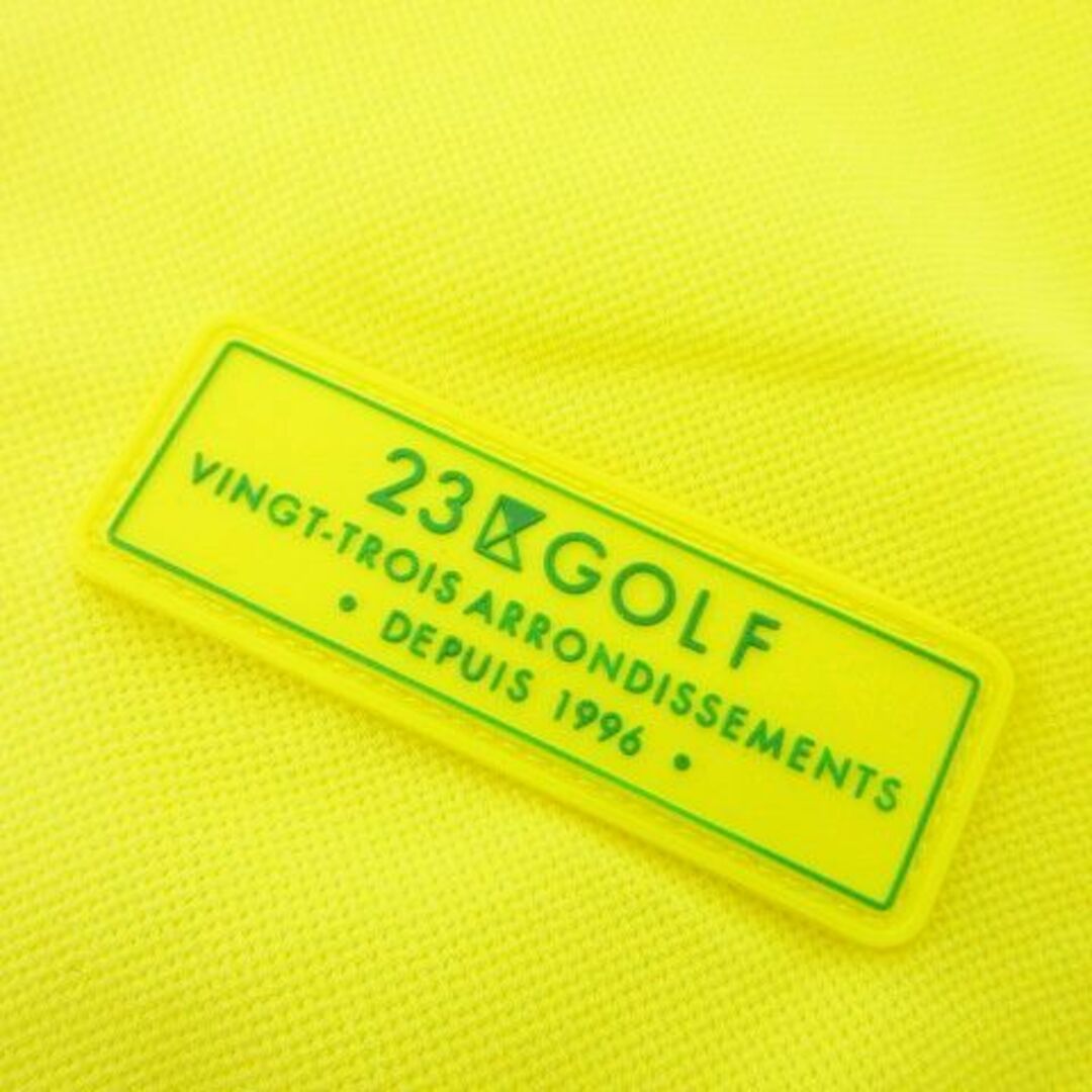 23区(ニジュウサンク)の23区 GOLF 19ss 半袖 ポロシャツ 鹿の子 薄手 1 黄  ■GY08 スポーツ/アウトドアのゴルフ(ウエア)の商品写真