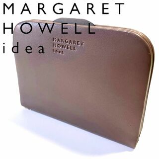 マーガレットハウエル(MARGARET HOWELL)のマーガレットハウエル ライジア がま口式 口金式 薄型折り財布 ブラウン 新品(財布)