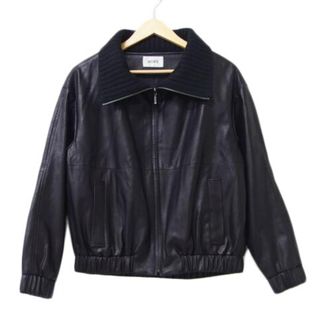ROPE ロペ/ROPE フェイクレザーニット襟ブルゾン ブラック サイズ38/GGL32420B/38/レディースアウター/ABランク/83【中古】(ロングコート)
