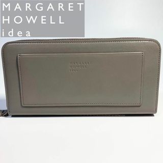 マーガレットハウエル(MARGARET HOWELL)の【人気】マーガレットハウエルアイデア 長財布 ピルモント ロゴ入りカード グレー(財布)