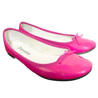 【新品】repetto　バレエシューズ　キャンバス地　リボン　ピンク　36