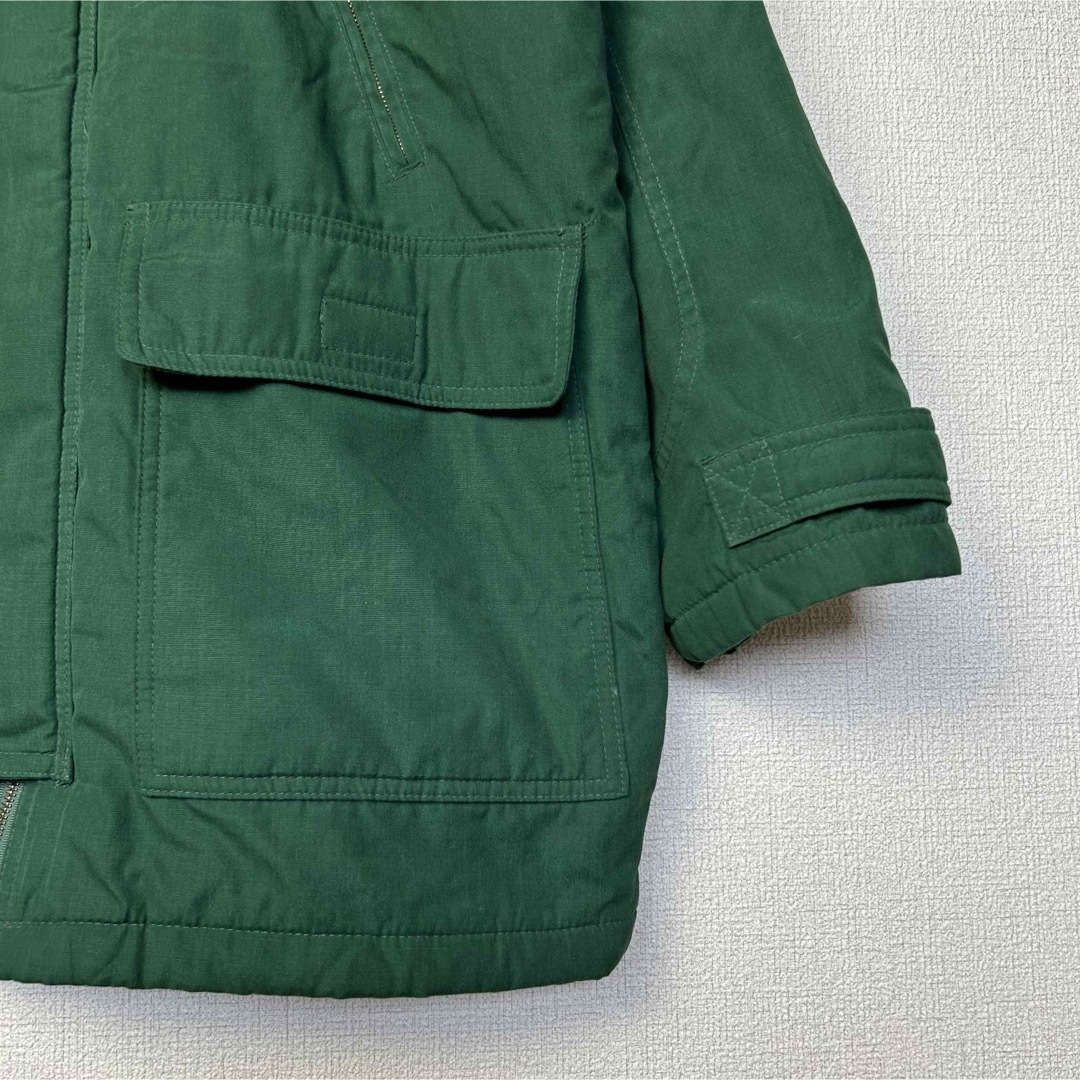 アウター　ジャケット　コート　うさぎ　ロゴ　刺繍　グリーン　フード取外し可　古着 メンズのジャケット/アウター(その他)の商品写真
