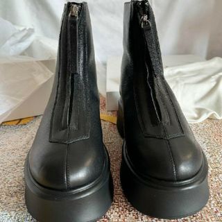 THE ROW - 美品THEROWザロウZippedBootレザーアンクルブーツの通販 by ...