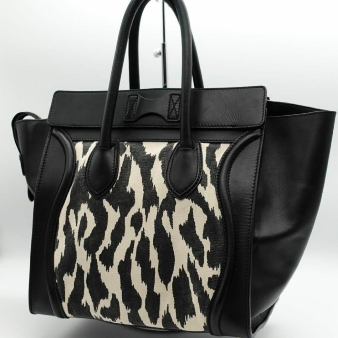 celine - 美品! セリーヌ CELINE ラゲージ ミニショッパー ヒョウ柄