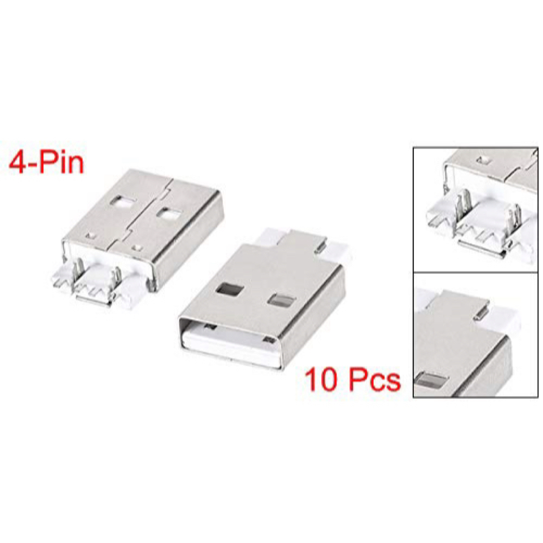 USB2.0タイプAオスソケットコネクターポート アダプター 4ピン10個 スマホ/家電/カメラのPC/タブレット(PC周辺機器)の商品写真