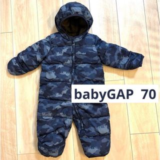 ベビーギャップ(babyGAP)のbabyGAP ジャンプスーツ アウター 70 冬　青色(ジャケット/コート)