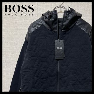 新品 BOSS ボス ロゴ スウェット XL メンズ 黒 ブラック ヒューゴボス