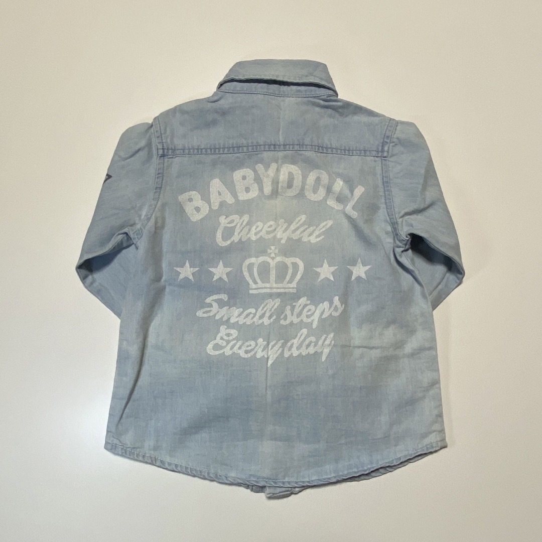BABYDOLL(ベビードール)のBABYDOLL デニムシャツ ミッキー 110cm キッズ/ベビー/マタニティのキッズ服男の子用(90cm~)(その他)の商品写真