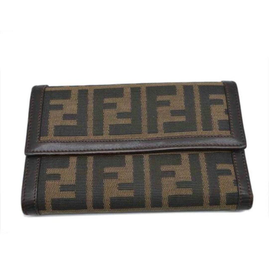 FENDI フェンディ/ズッカラインミディアムコンパクトレザー財布 FENDI フェンディ/ズッカラインミディアムコンパクトレザー財布