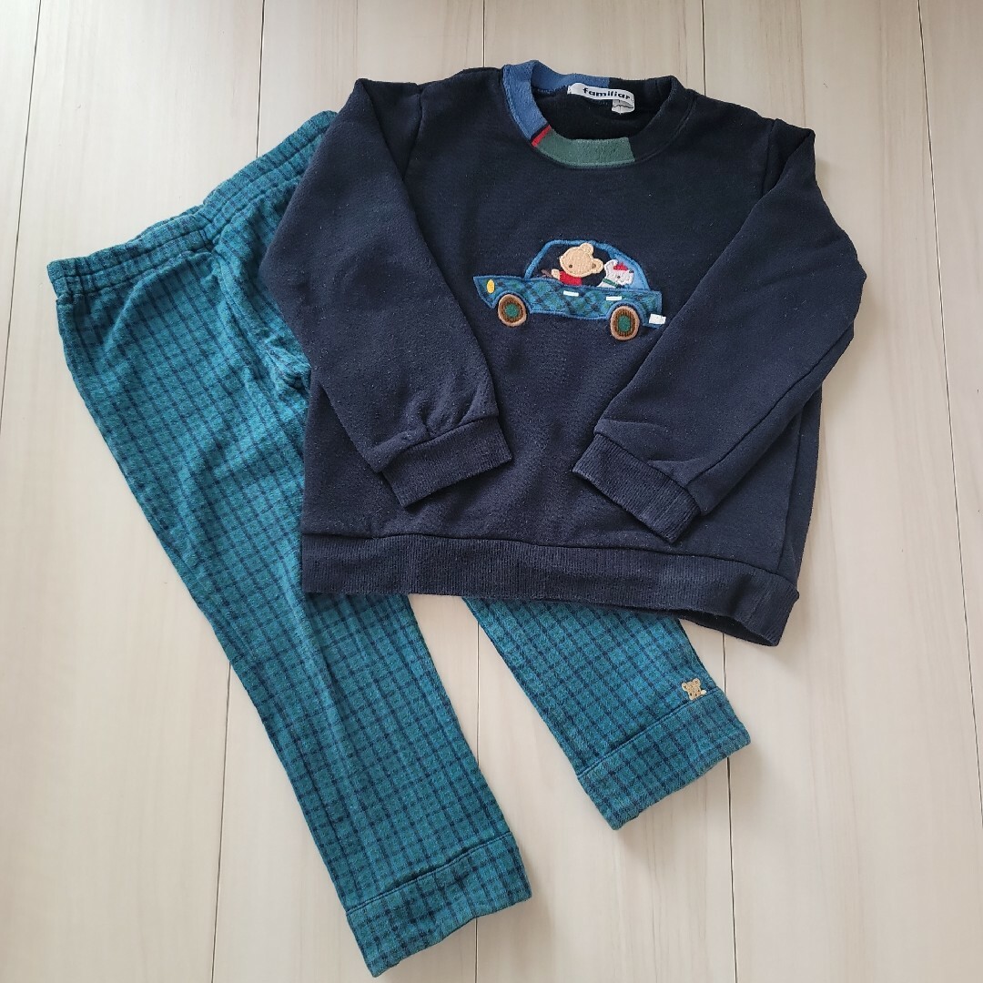 familiar(ファミリア)のfamiliar　ファミリア　トレーナー　パンツ　100　現行品 キッズ/ベビー/マタニティのキッズ服男の子用(90cm~)(Tシャツ/カットソー)の商品写真