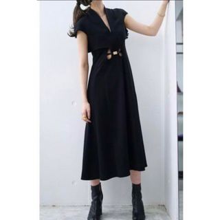 マメ(mame)のFlared Hole Dress with Leather Belt(ロングワンピース/マキシワンピース)