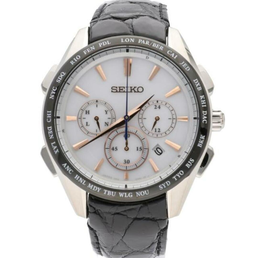 約11mm腕回り<br>SEIKO セイコー/セイコーブライツ/クロノグラフ/ソーラー電波/チタン/8B92-0AP0/6O0***/メンズ時計/SAランク/91