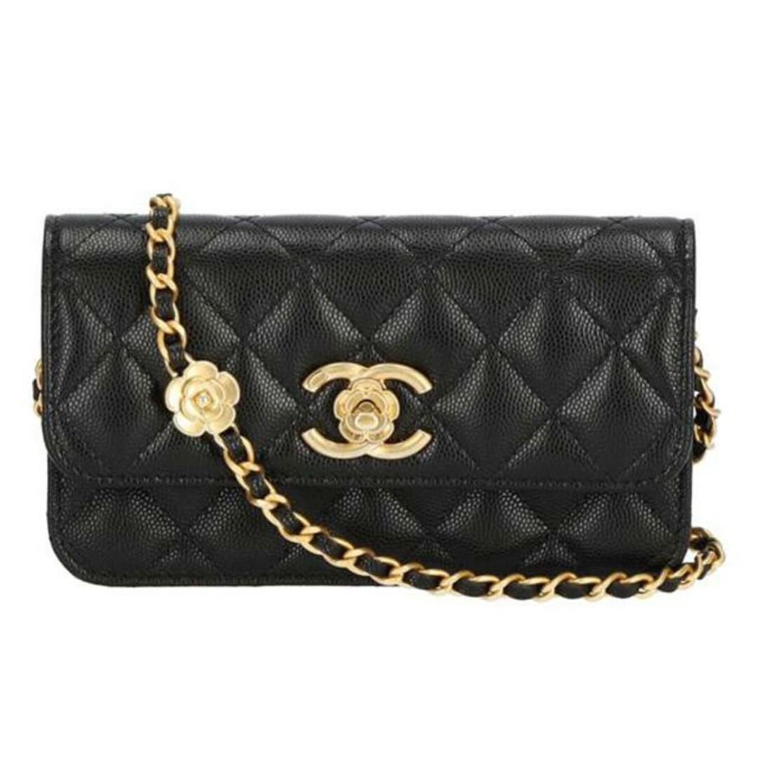 <br>CHANEL シャネル/キャビアスキン/カメリアロングチェーンショルダー/ウォレット/NG2*****/シャネル/SAランク/91最大約115cm付属品