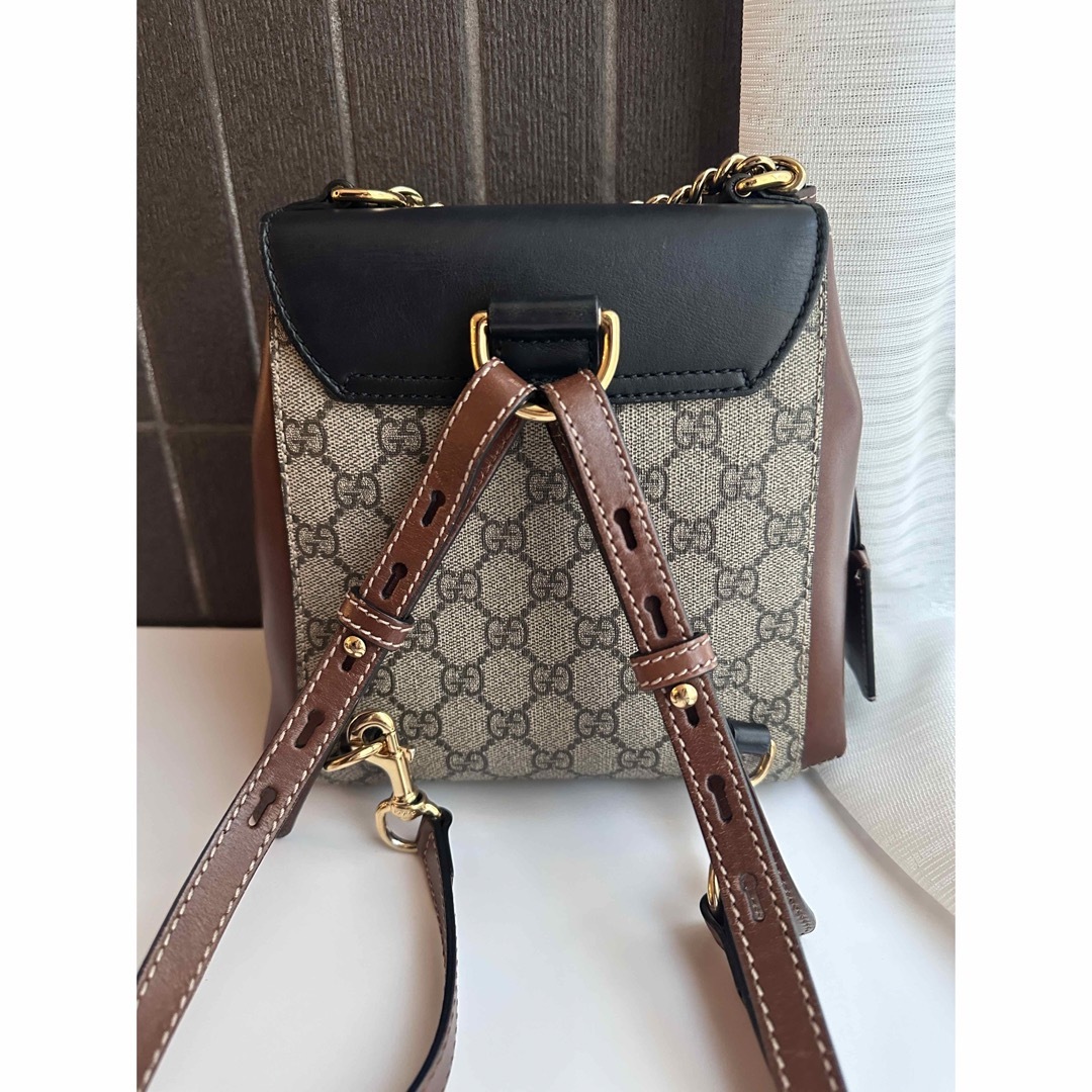 Gucci(グッチ)の最終値下げ GUCCI バックパック　リュック　パドロック　スプリームキャンバス レディースのバッグ(リュック/バックパック)の商品写真