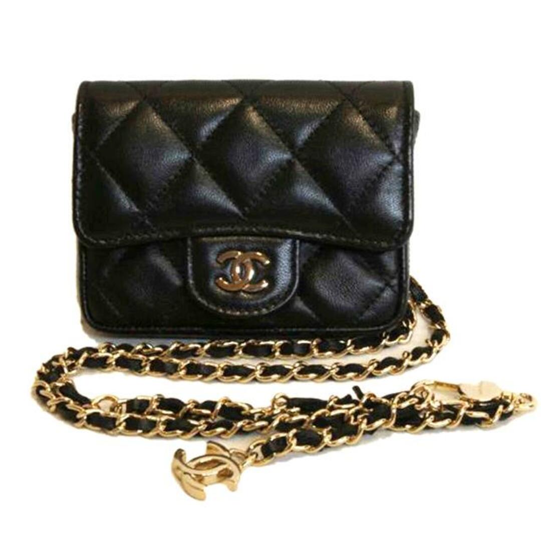 CHANEL シャネル/ミニマトラッセラムスキンチェーンベルトバッグ CHANEL シャネル/ミニマトラッセラムスキンチェーンベルトバッグ
