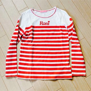 ロニィ(RONI)のRONY ボーダー 赤白 長袖トップス【130cm】(Tシャツ/カットソー)