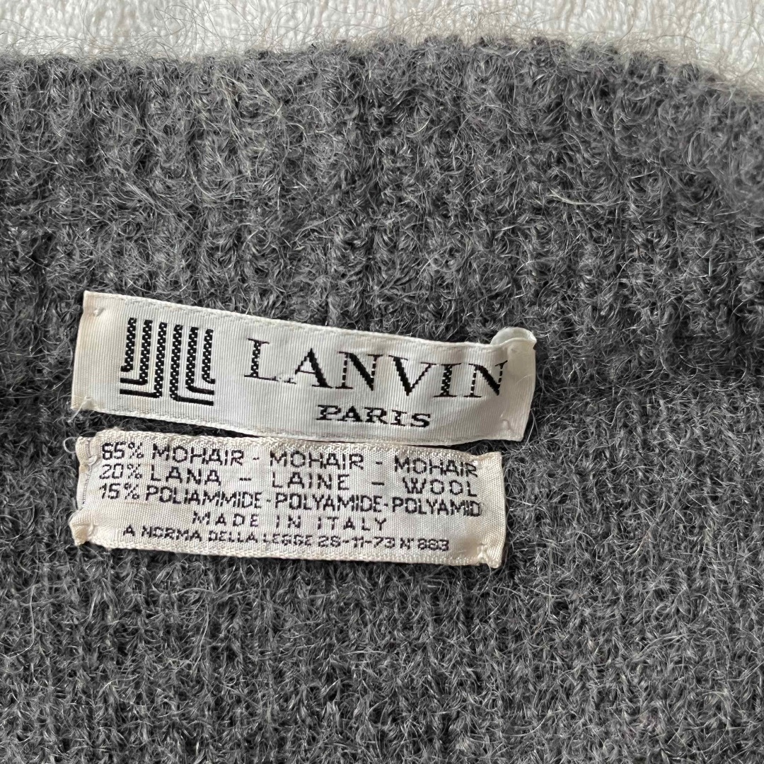 LANVIN(ランバン)のランバン パリ/モヘアカーディガン・Vネックカーディガン・ヴィンテージ メンズのトップス(カーディガン)の商品写真
